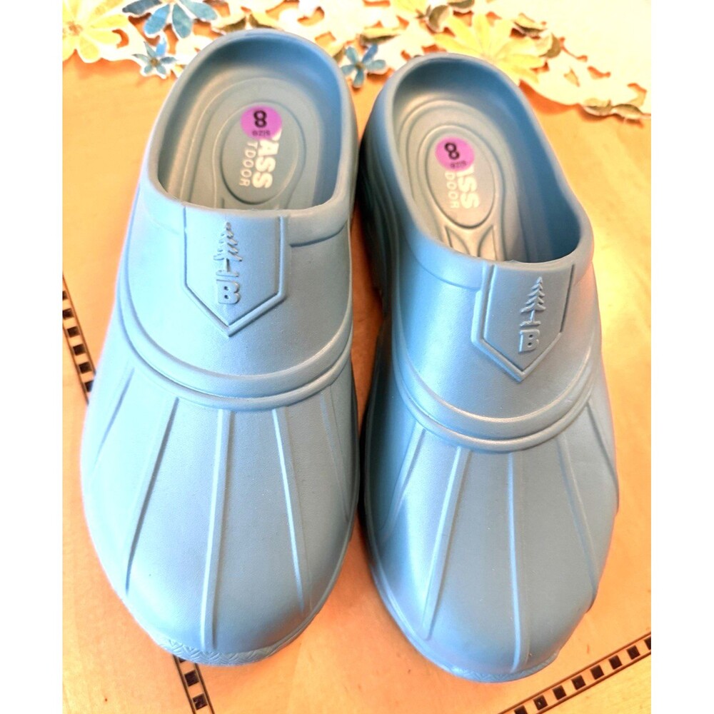 Bass Outdoor Women's 8 Mens 7 Field Slide Water Shoes Porcelain Blue NEW